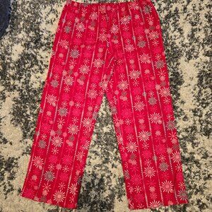 George Women’s Snowflake Print Pajama Pants | Size XL | Red
